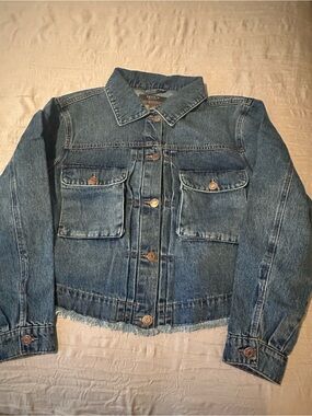 torrid Blue Denim Jacket with Front Flap Pockets